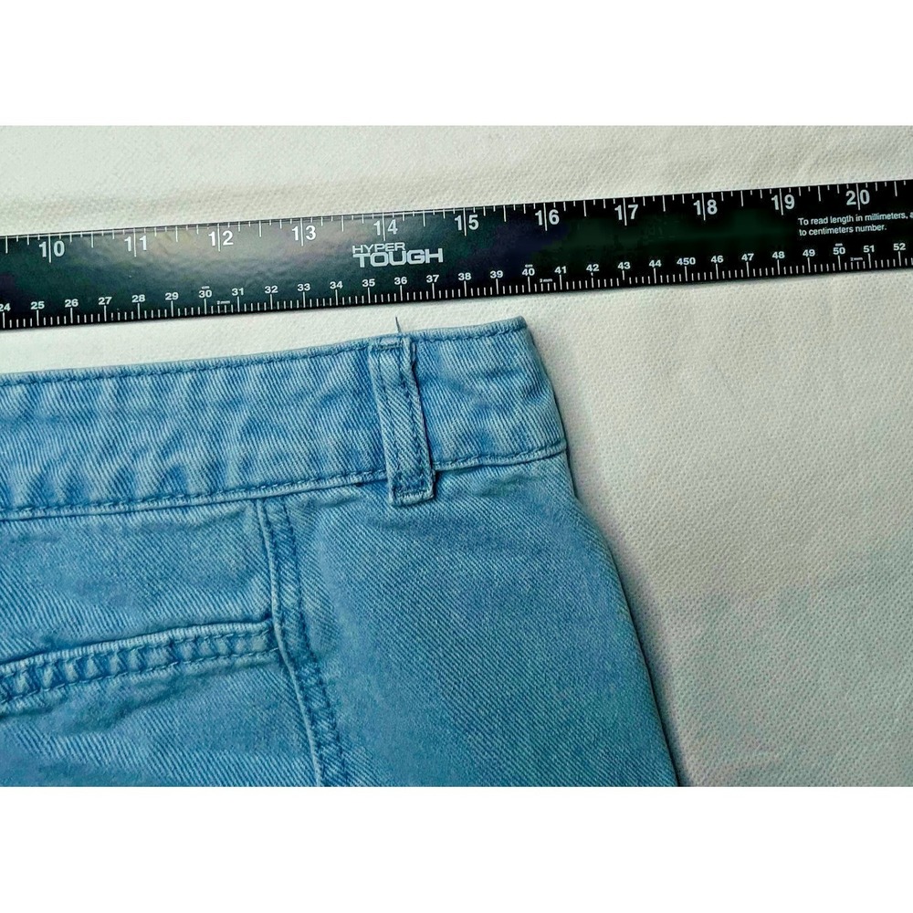 Women's Light Wash Denim Cargo Mini Skirt Utility Pocket Y2K Size 14 Waist 28" - Picture 11 of 13